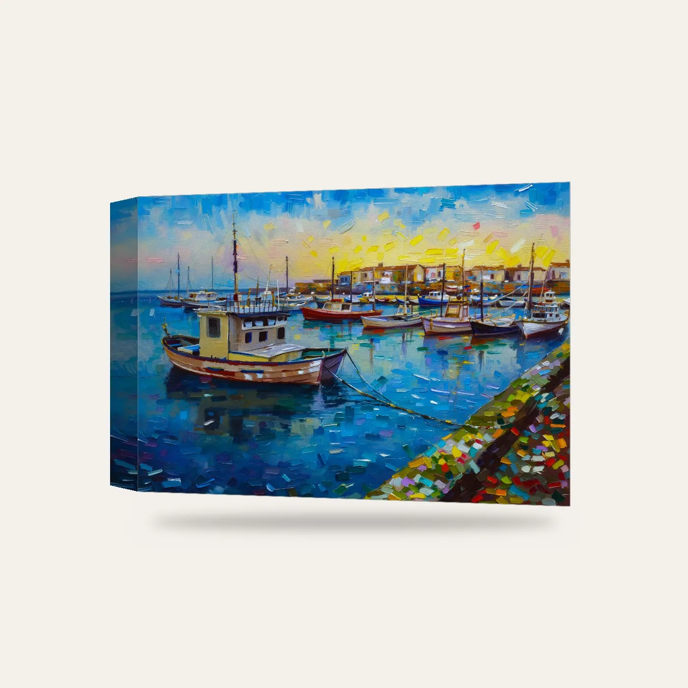 Modern Liman IV Kanvas Tablo — 3 boyutlu görünüm