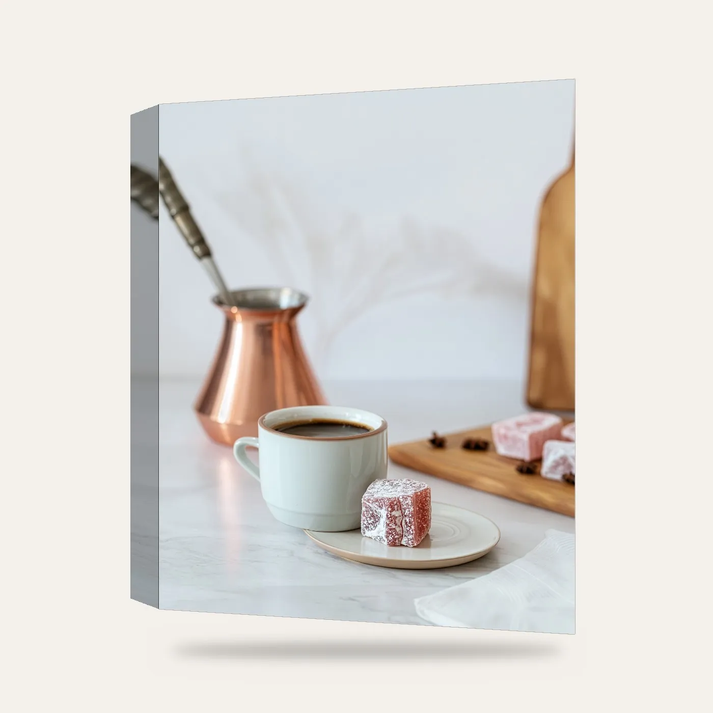 Modern Türk Kahvesi Kanvas Tablo — 3 boyutlu görünüm