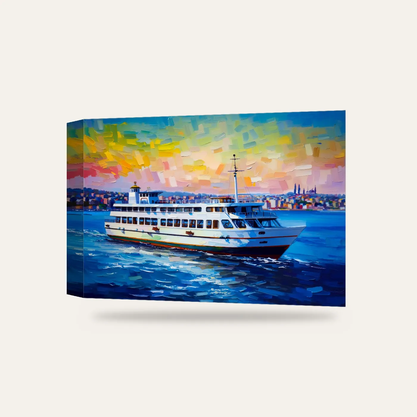 Modern Vapur IV Kanvas Tablo — 3 boyutlu görünüm