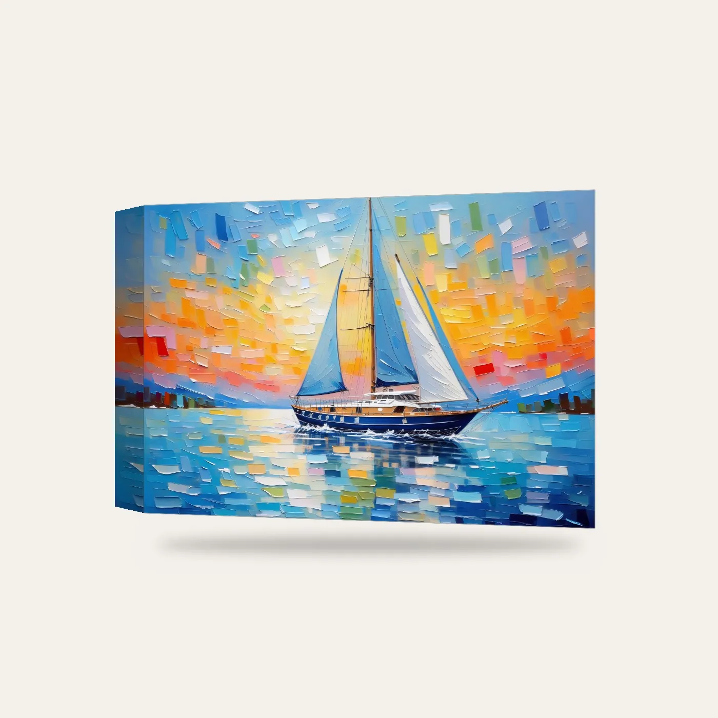 Modern Yat IV Kanvas Tablo — 3 boyutlu görünüm