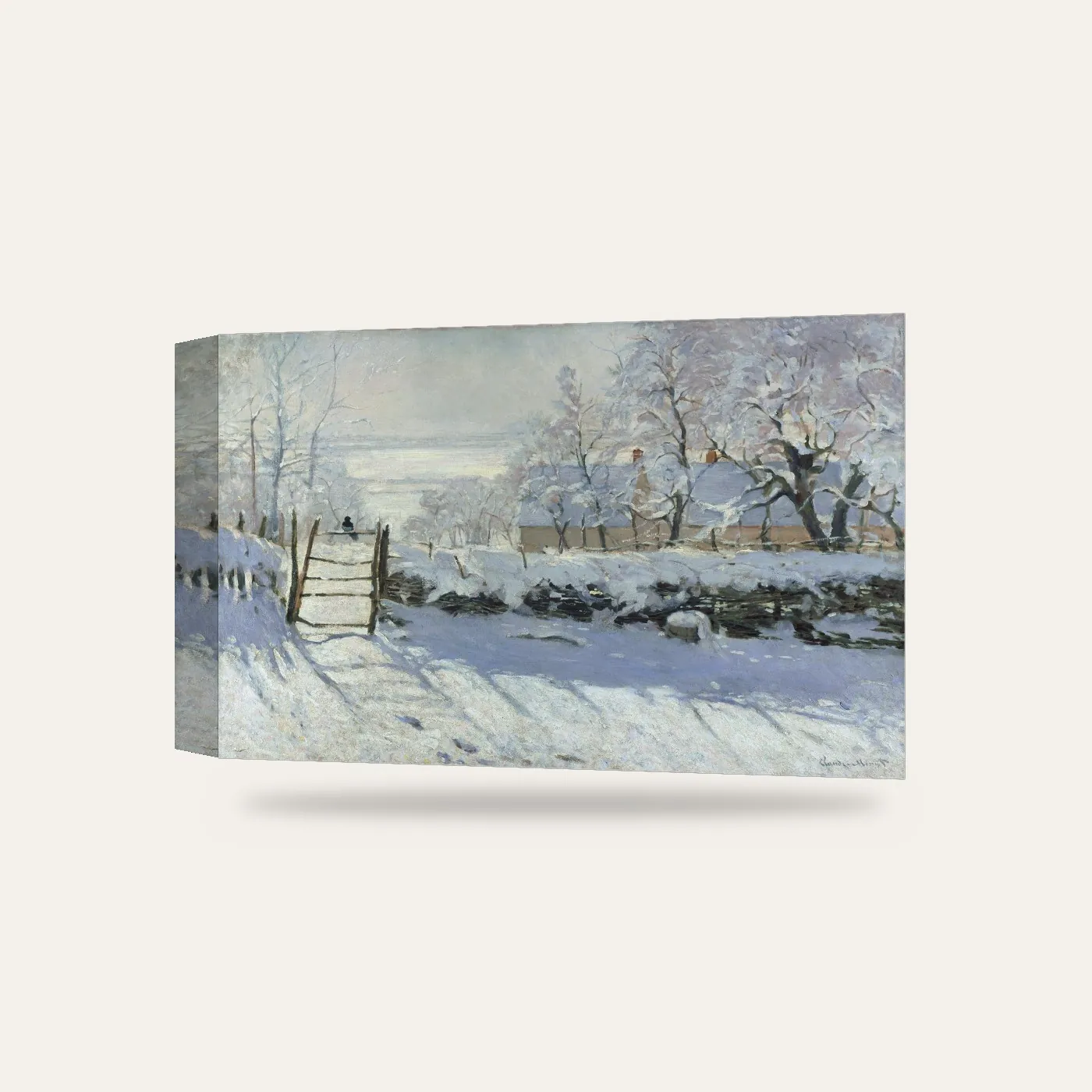 Monet Saksağan Kanvas Tablo — 3 boyutlu görünüm