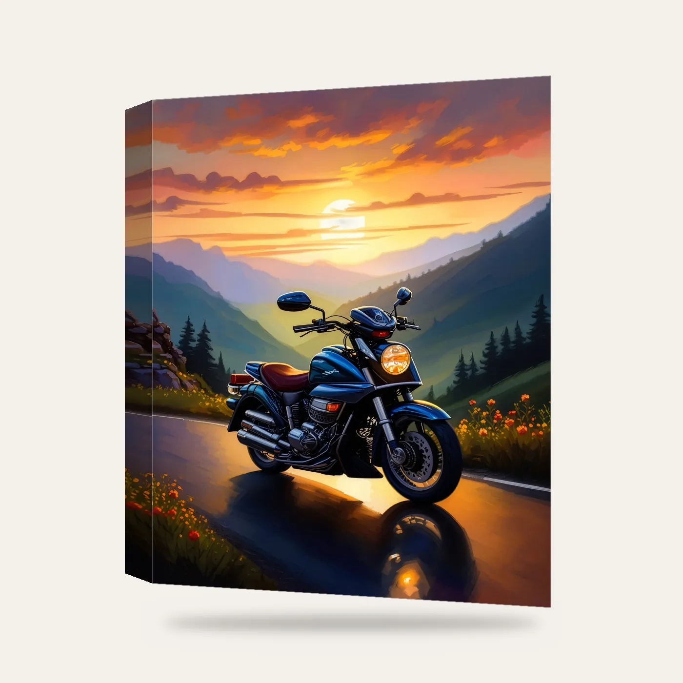 Motor Turu Kanvas Tablo — 3 boyutlu görünüm