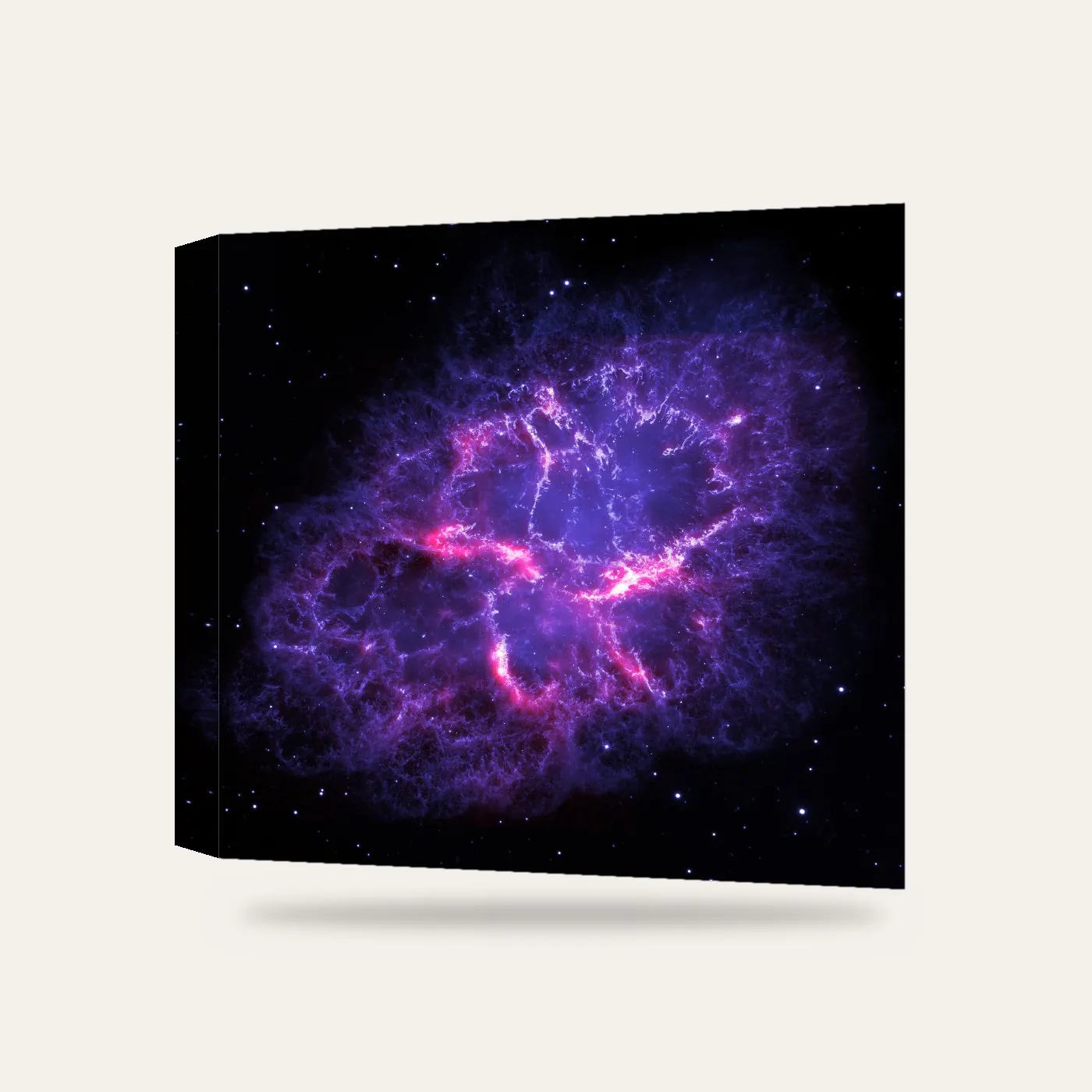 NASA Herschel Yengeç Bulutsusu Mor Kanvas Tablo — 3 boyutlu görünüm