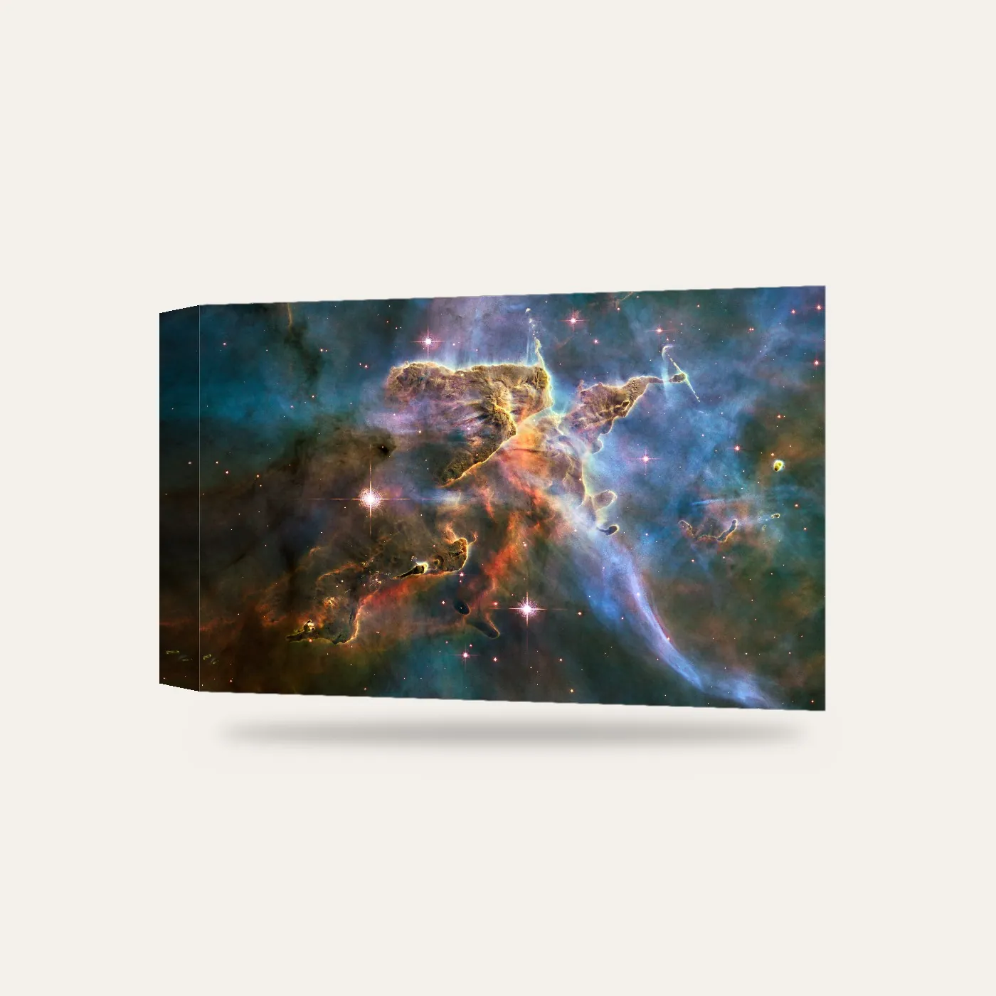 NASA Hubble Karina Bulutsusu Manzarası Kanvas Tablo — 3 boyutlu görünüm