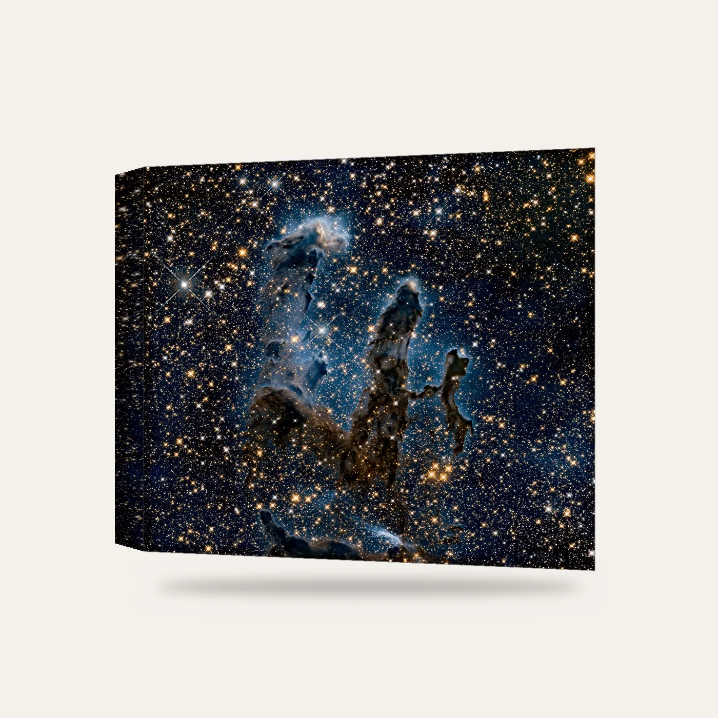 NASA Hubble Yaratılış Sütunları Kanvas Tablo — 3 boyutlu görünüm