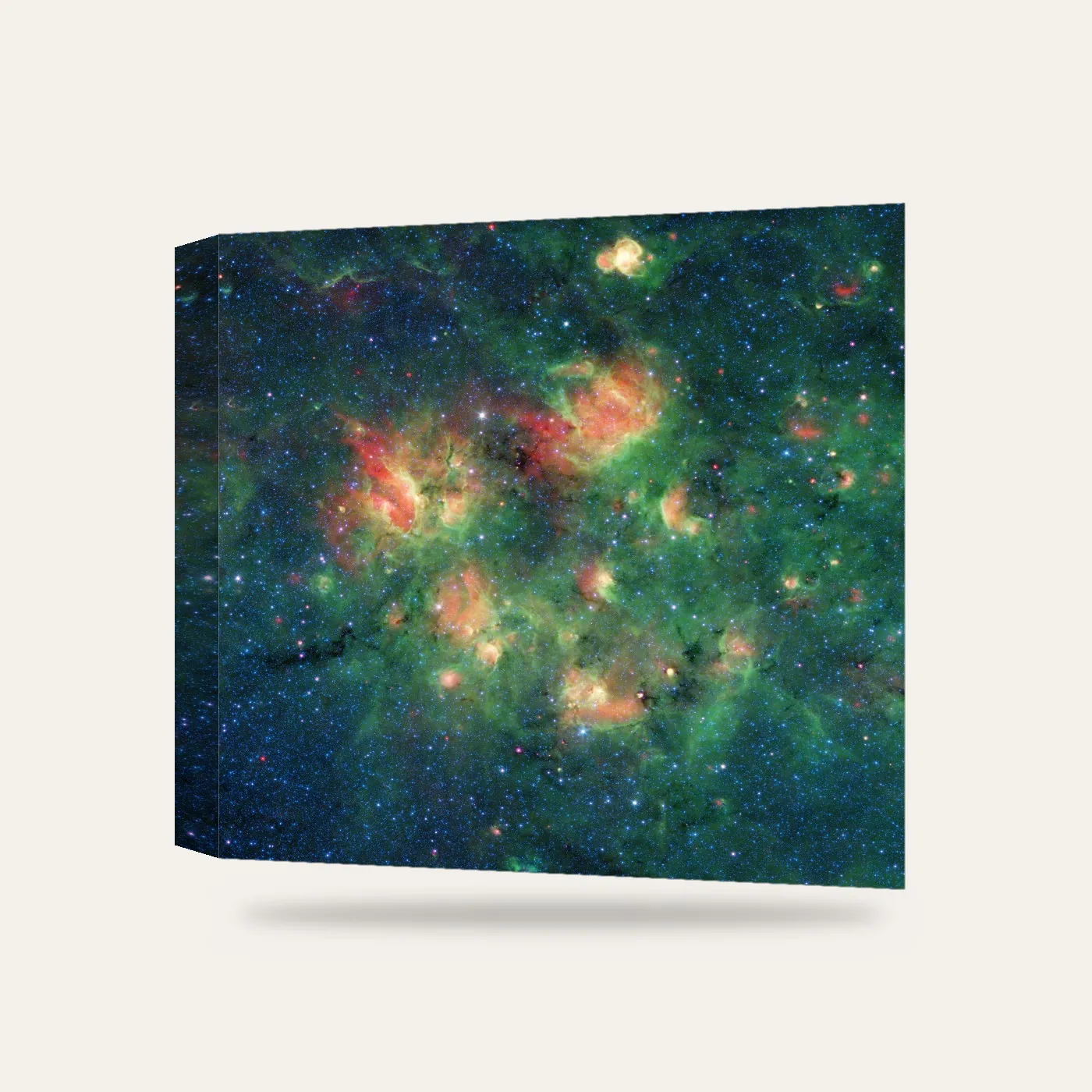 NASA Spitzer Kozmik Kabarcıklar Kanvas Tablo — 3 boyutlu görünüm