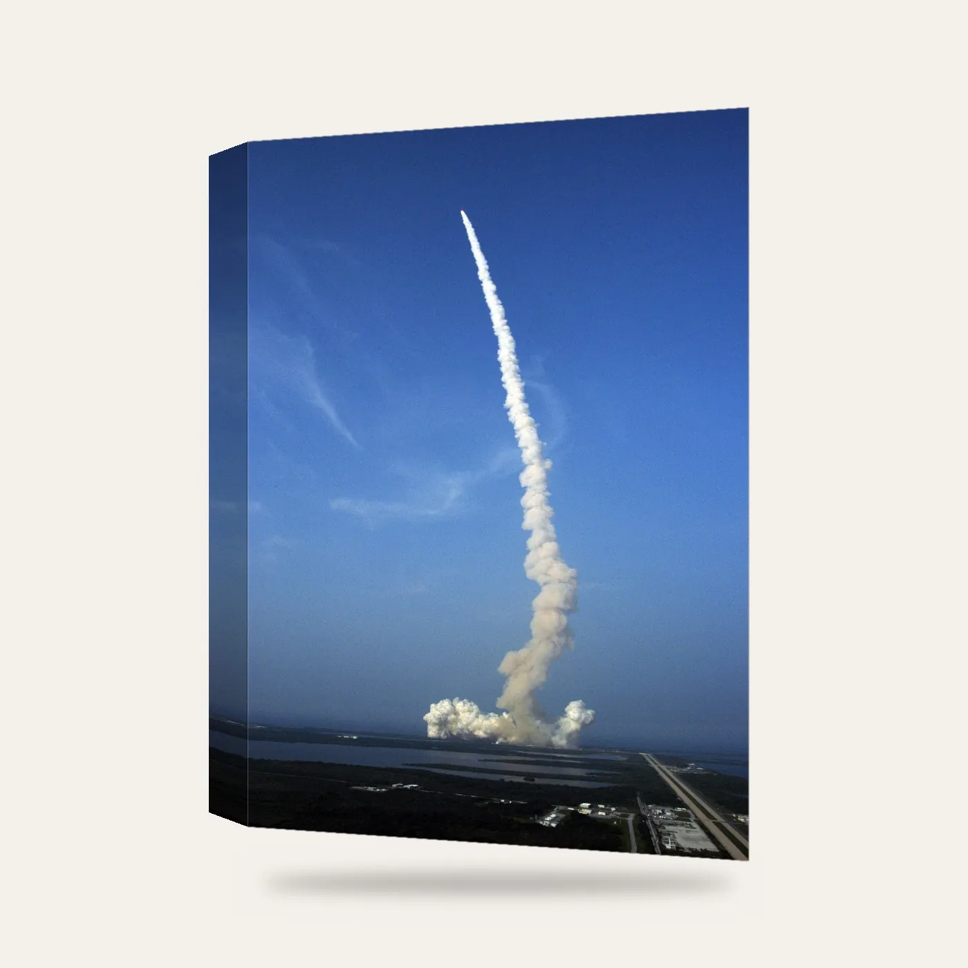 NASA Uzay Mekiği Endeavour Fırlatılışı Kanvas Tablo — 3 boyutlu görünüm