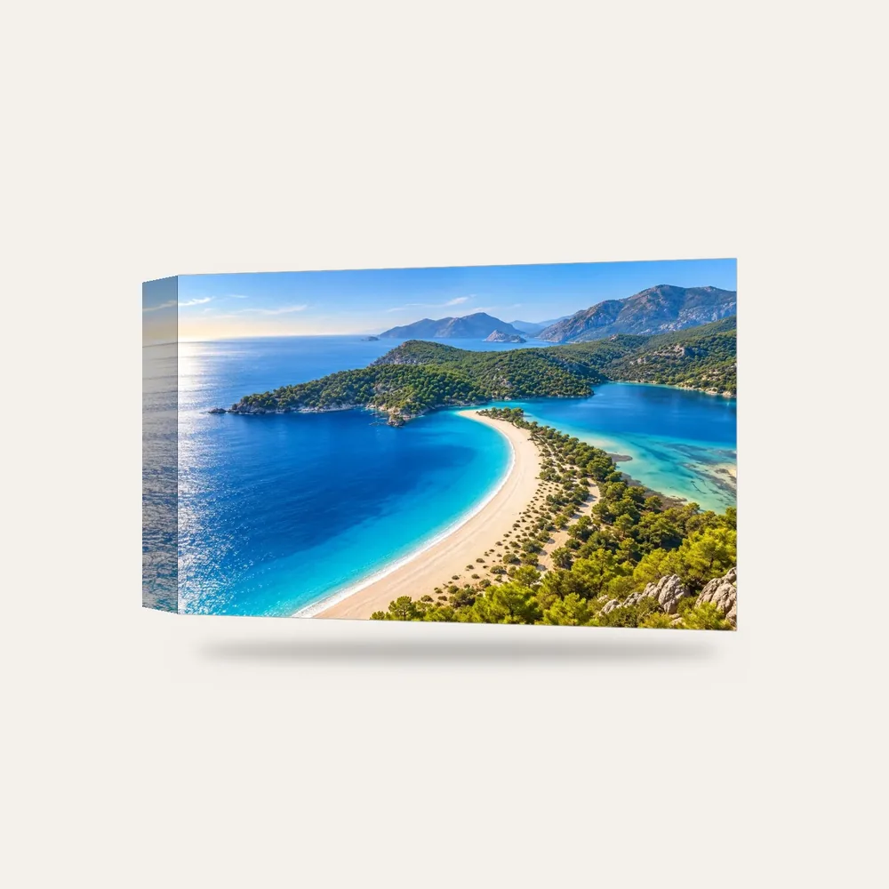 Ölüdeniz Havadan Kanvas Tablo — 3 boyutlu görünüm