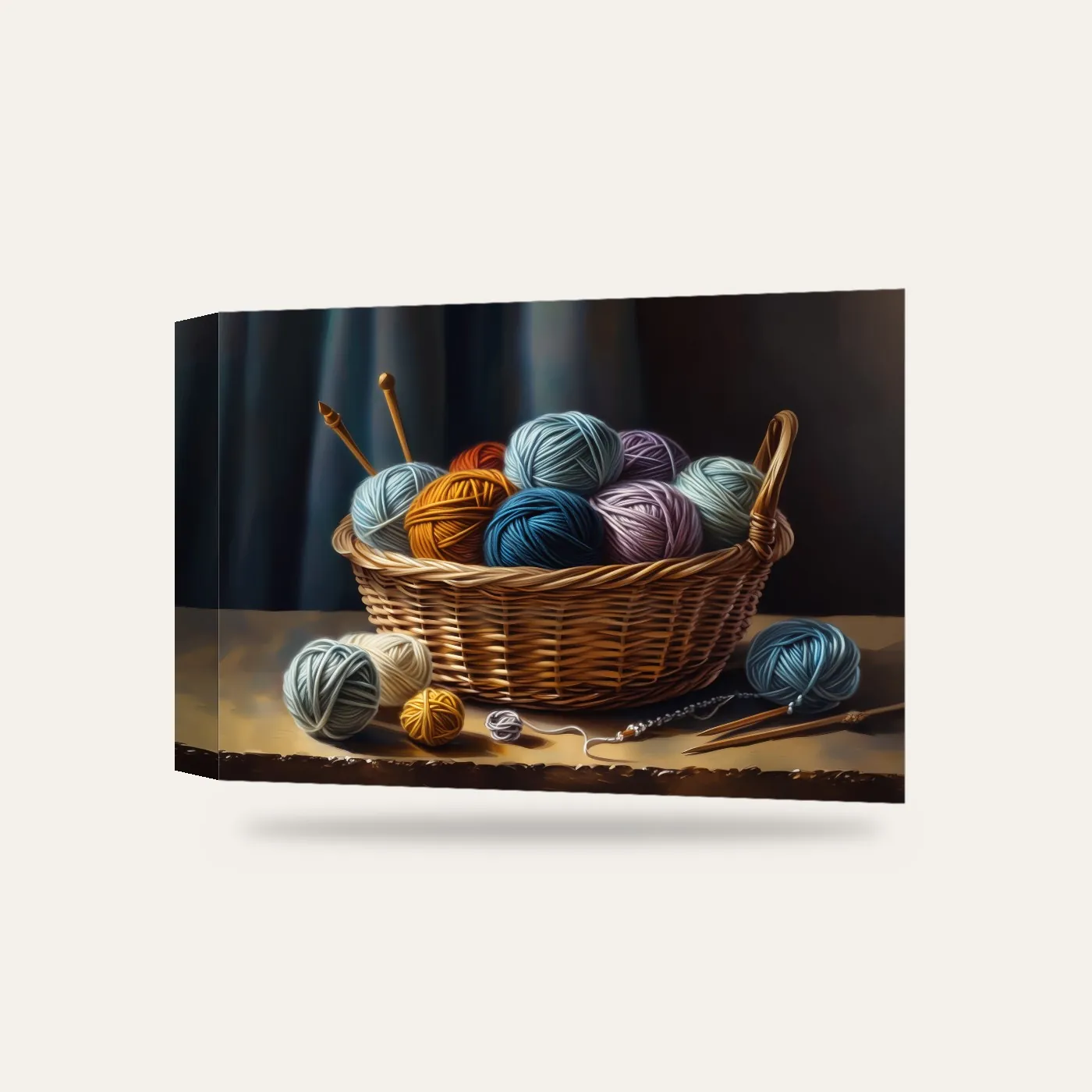 Örgü Kanvas Tablo — 3 boyutlu görünüm