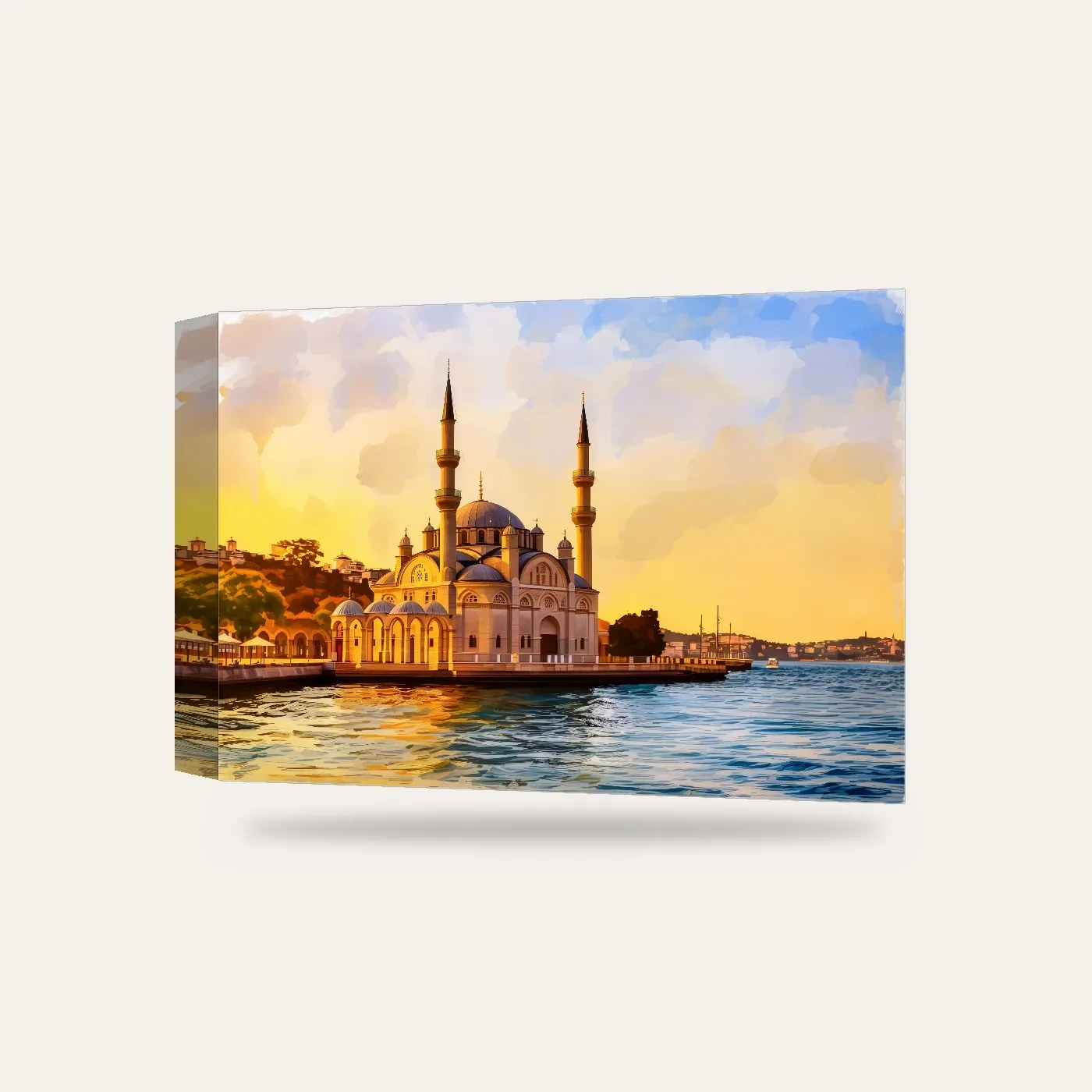 Ortaköy Camii V Kanvas Tablo — 3 boyutlu görünüm