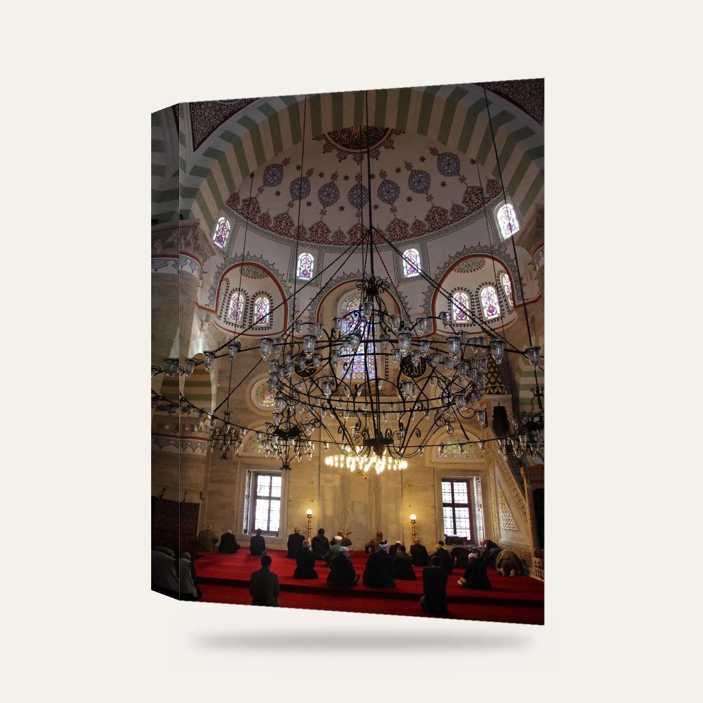 Osmanlı Mihrimah Sultan Camii İç Mekânı Kanvas Tablo — 3 boyutlu görünüm