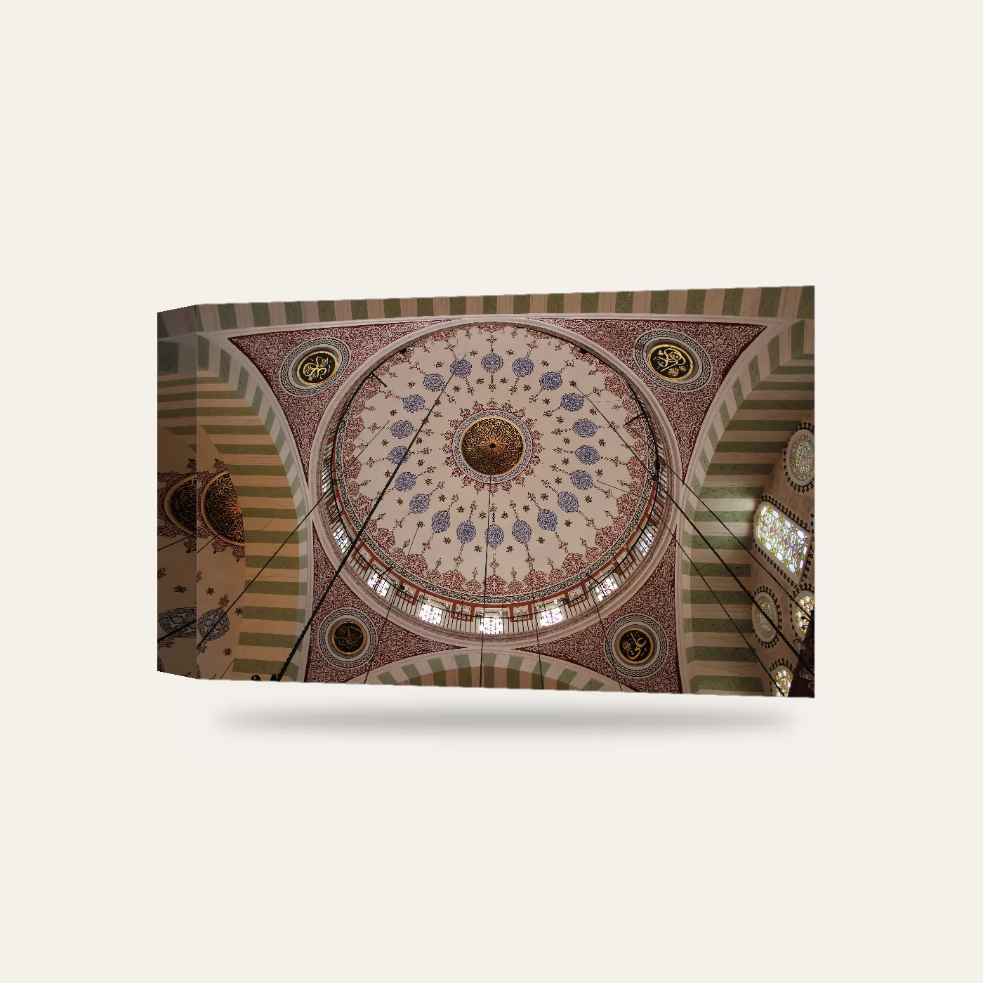 Osmanlı Mihrimah Sultan Camii Kubbesi Kanvas Tablo — 3 boyutlu görünüm