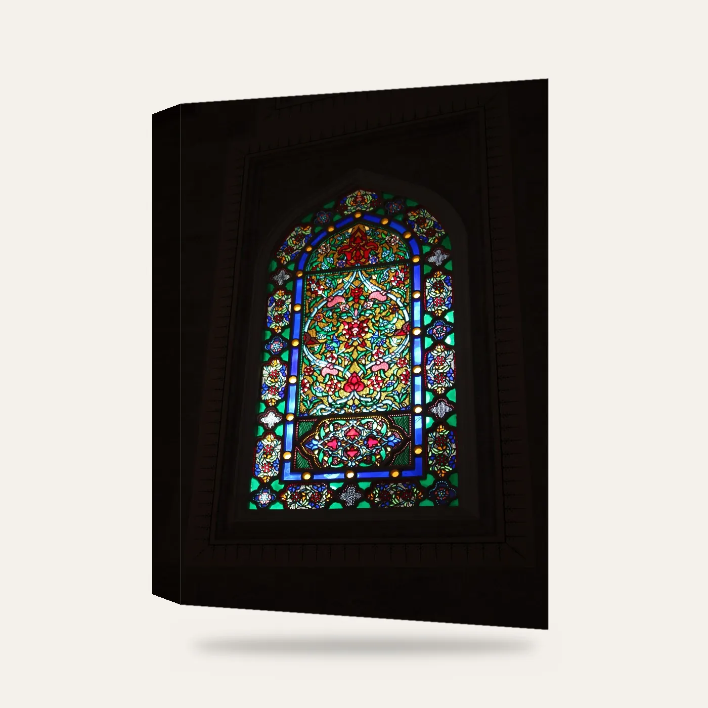 Osmanlı Mihrimah Sultan Camii Vitray Pencere Kanvas Tablo — 3 boyutlu görünüm