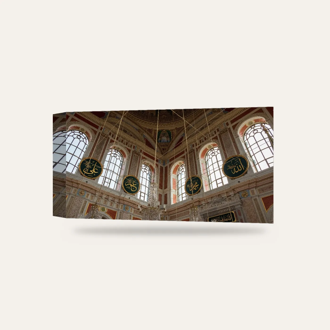 Osmanlı Ortaköy Camii İç Mekânı Kanvas Tablo — 3 boyutlu görünüm