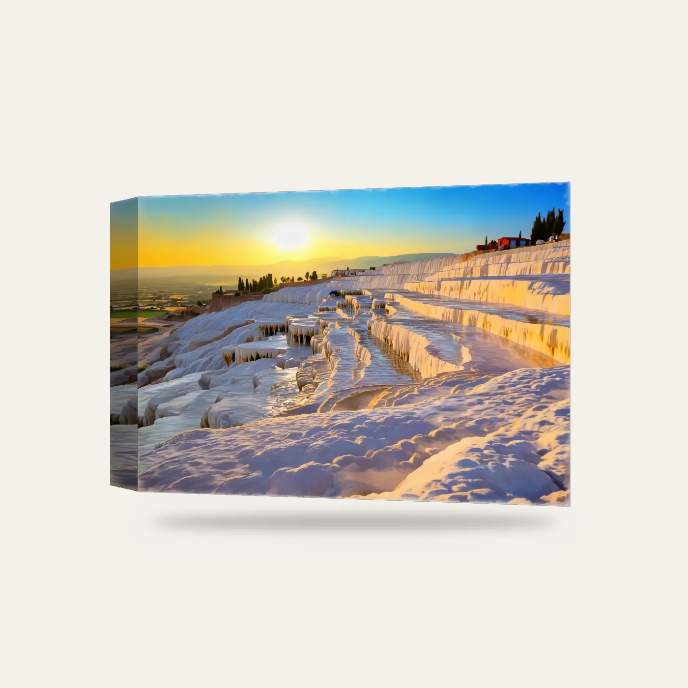 Pamukkale Travertenleri Kanvas Tablo — 3 boyutlu görünüm