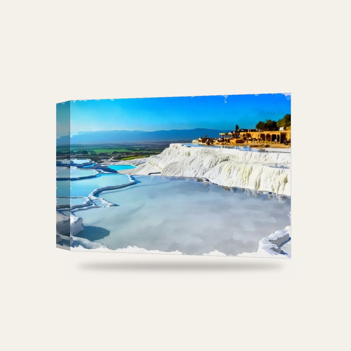 Pamukkale Kanvas Tablo — 3 boyutlu görünüm
