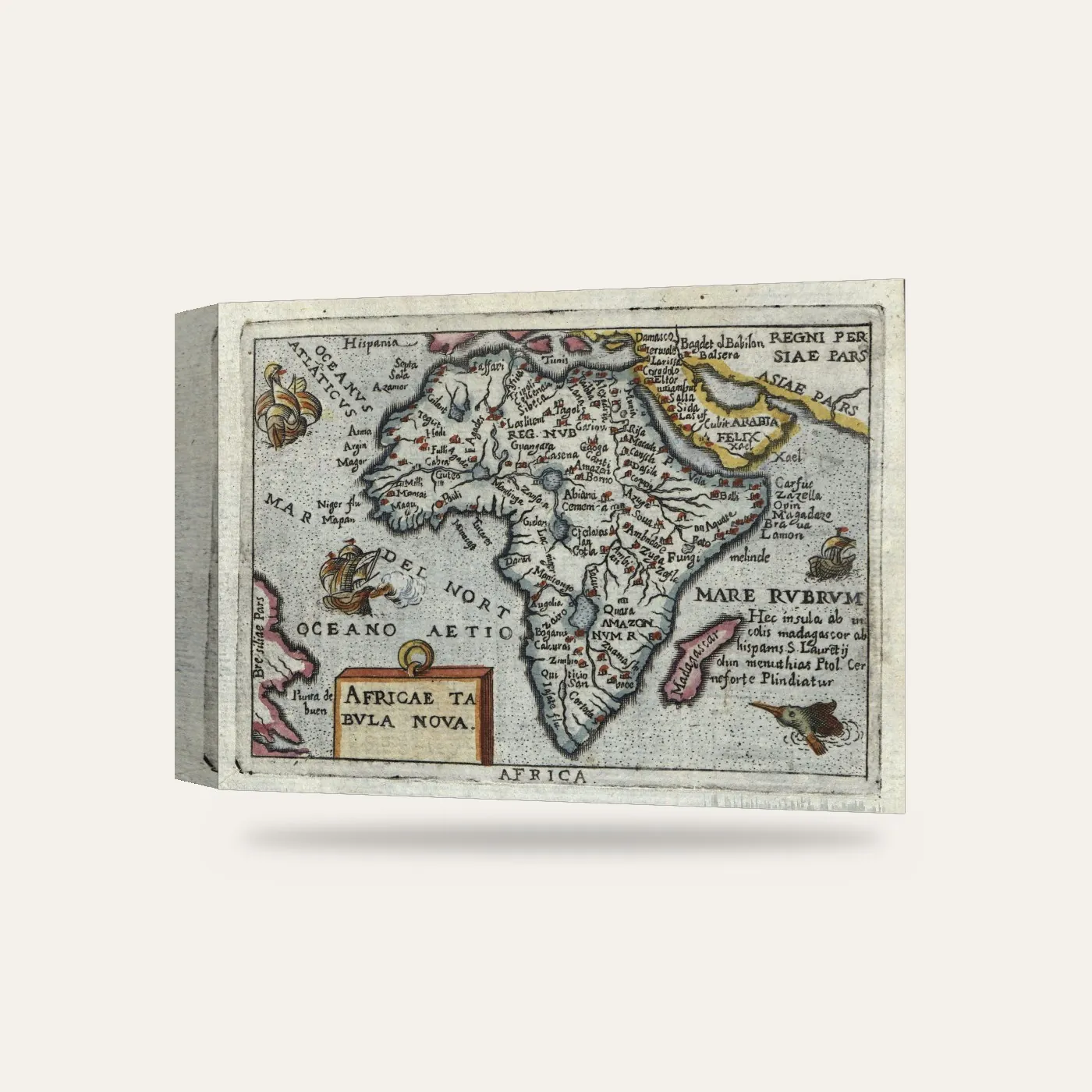 Pietro Maria Marchetti Afrika Haritası 1598 Kanvas Tablo — 3 boyutlu görünüm