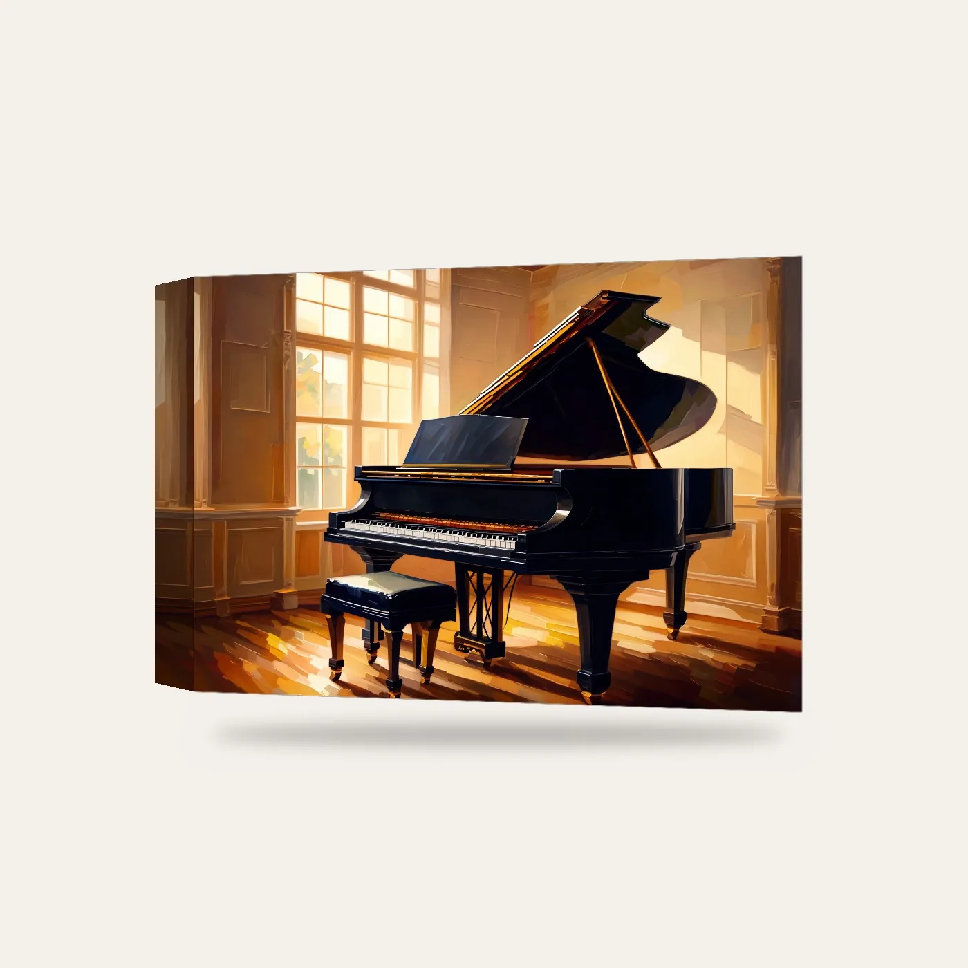 Piyano Kanvas Tablo — 3 boyutlu görünüm