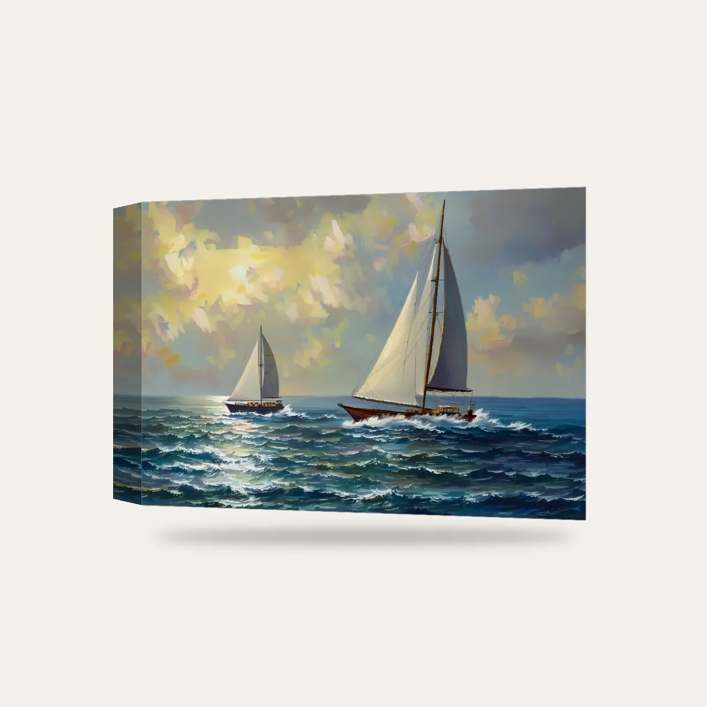Regatta V Kanvas Tablo — 3 boyutlu görünüm