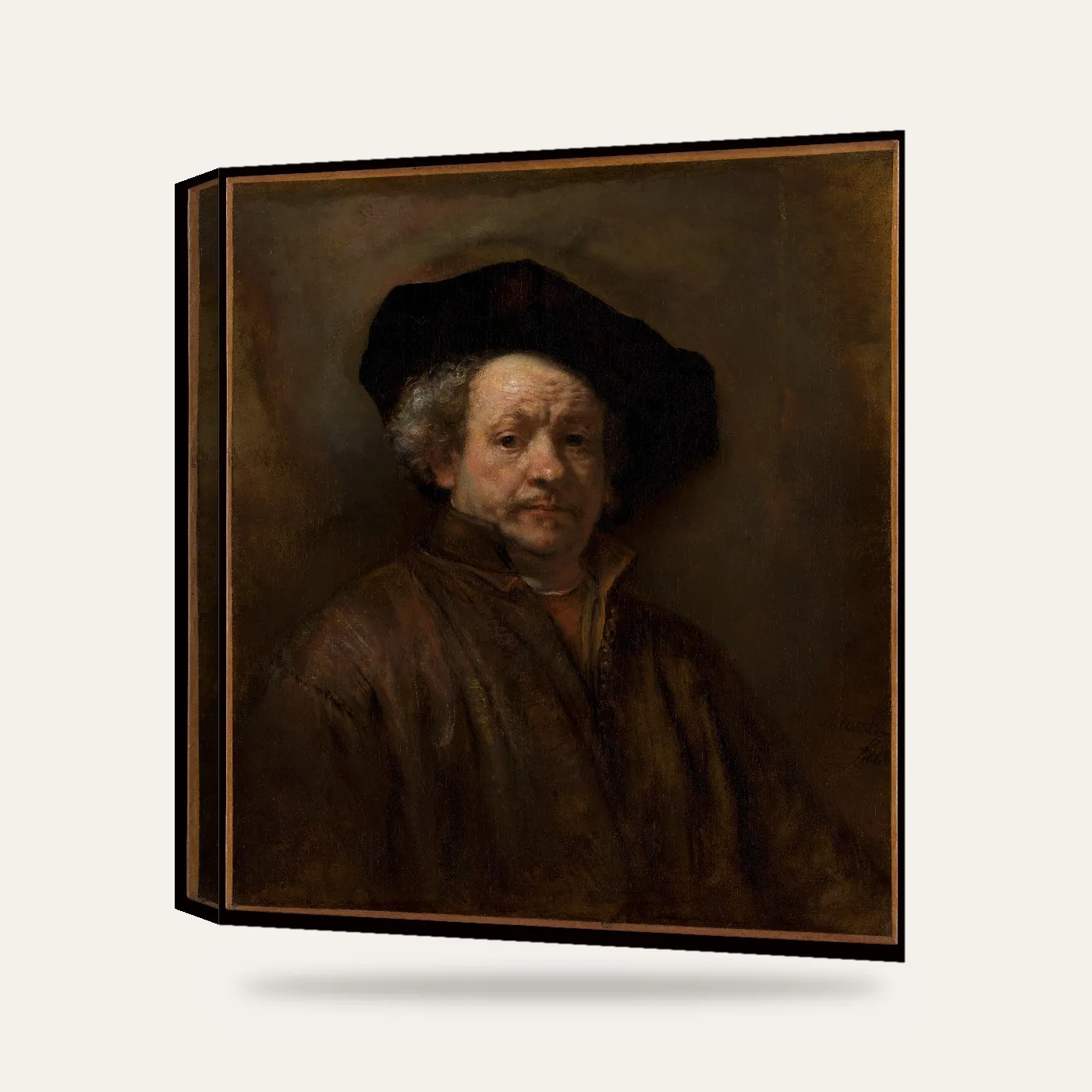 Rembrandt Otoportre 1660 Kanvas Tablo — 3 boyutlu görünüm