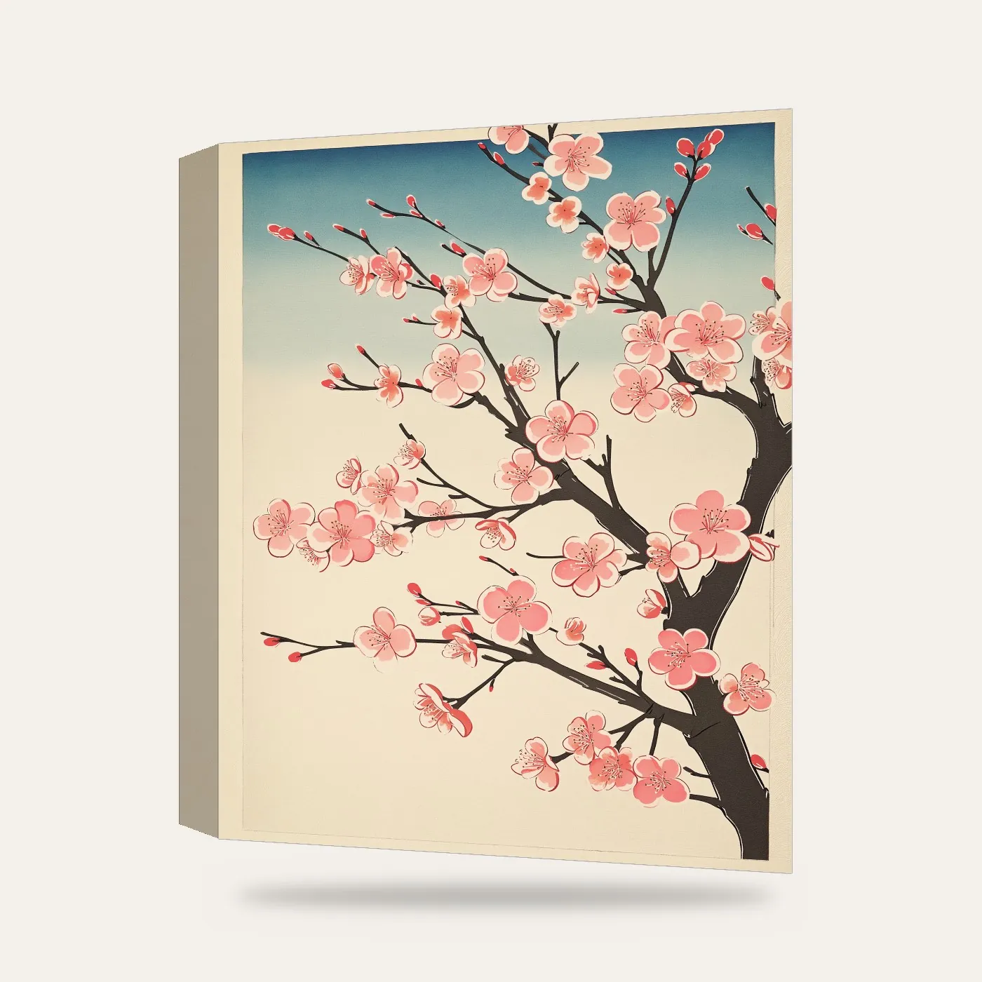 Sakura Dalı Kanvas Tablo — 3 boyutlu görünüm