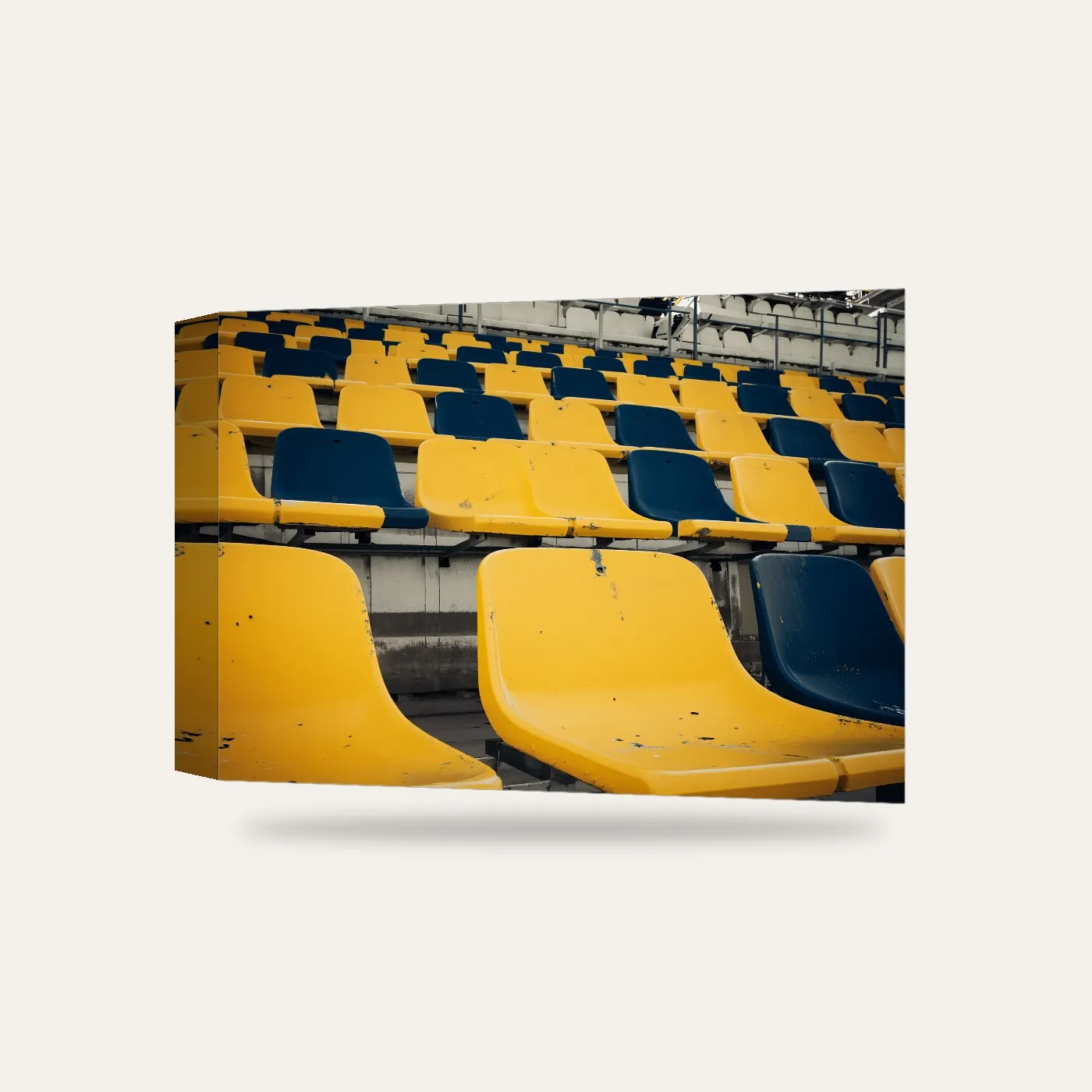 Sarı Lacivert Efsane Tribün Kanvas Tablo — 3 boyutlu görünüm