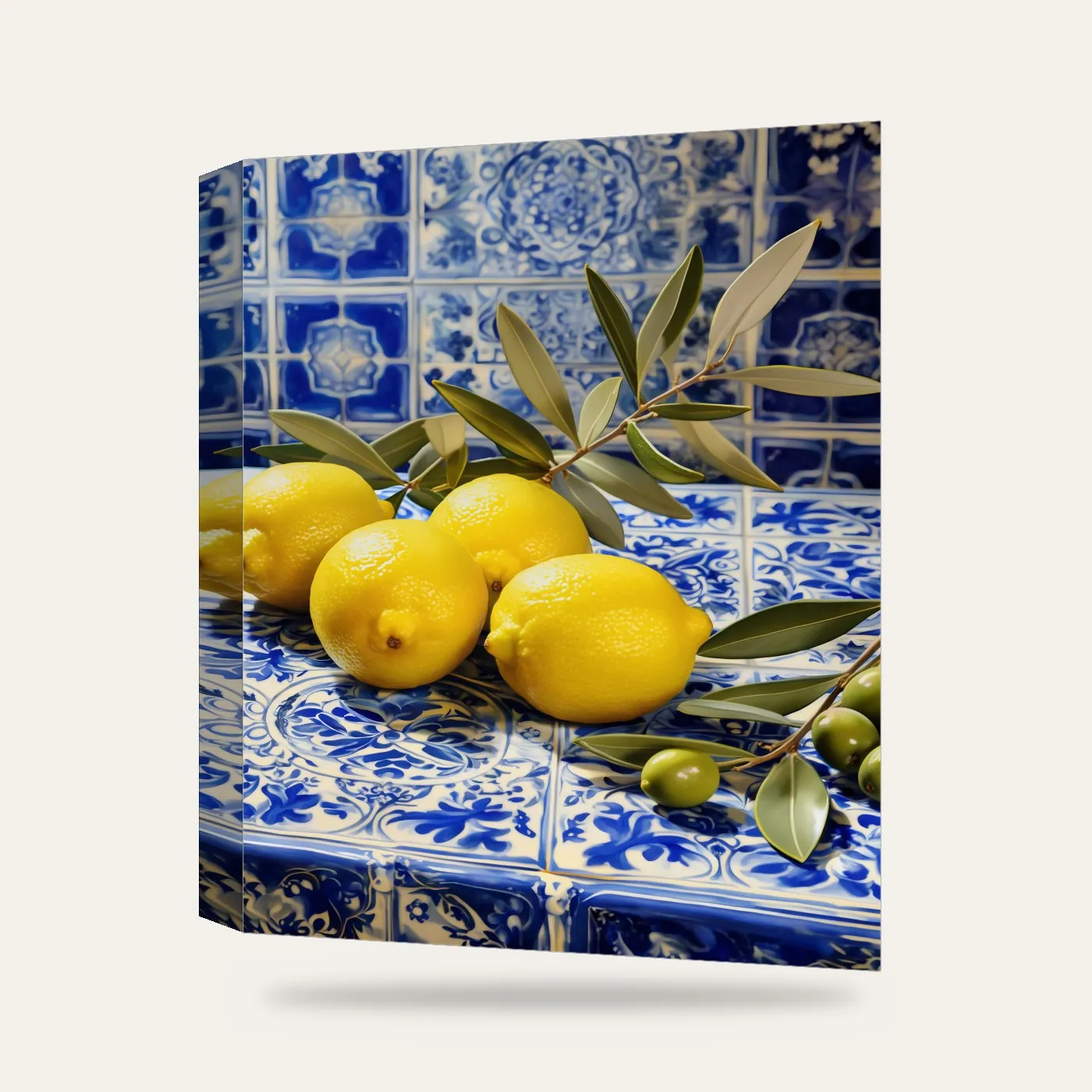 Sicilya Limonları Kanvas Tablo — 3 boyutlu görünüm