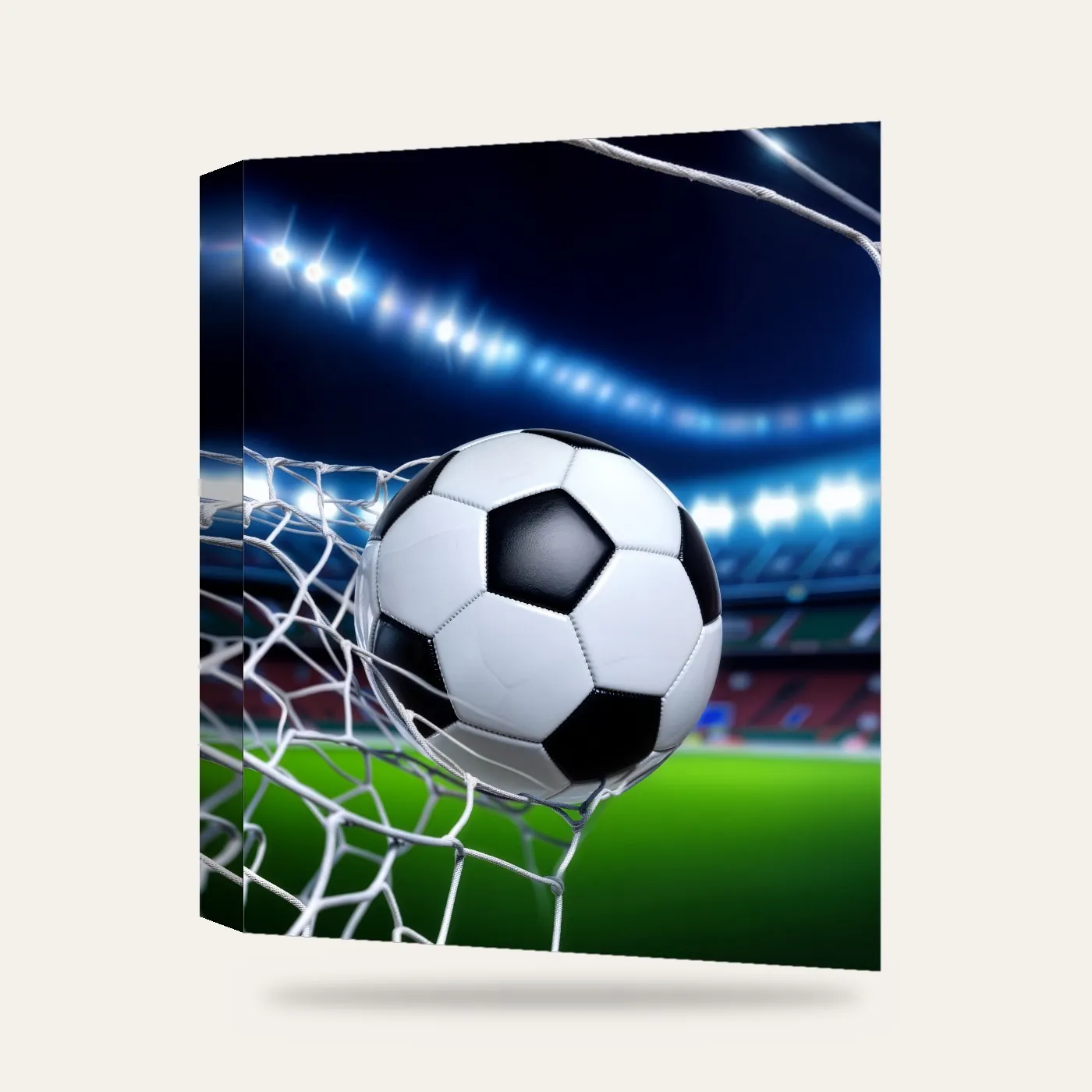 Siyah Beyaz Gol Anı Kanvas Tablo — 3 boyutlu görünüm