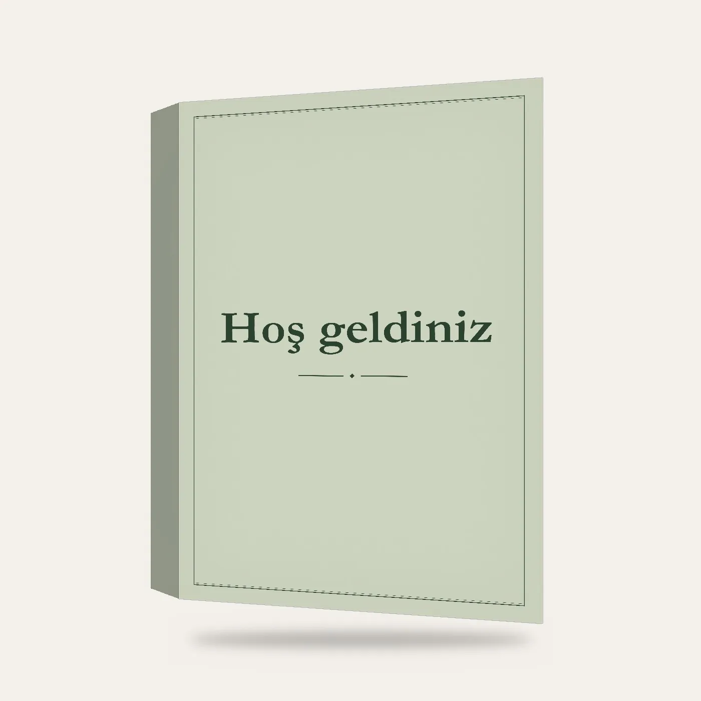 Hoş Geldiniz Yazılı Kanvas Tablo — 3 boyutlu görünüm