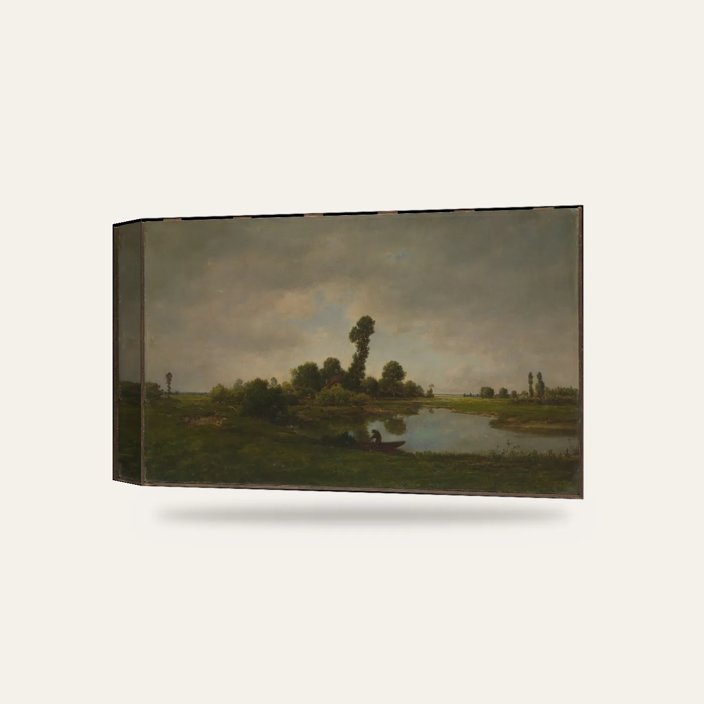 Théodore Rousseau Nehir Manzarası Kanvas Tablo — 3 boyutlu görünüm