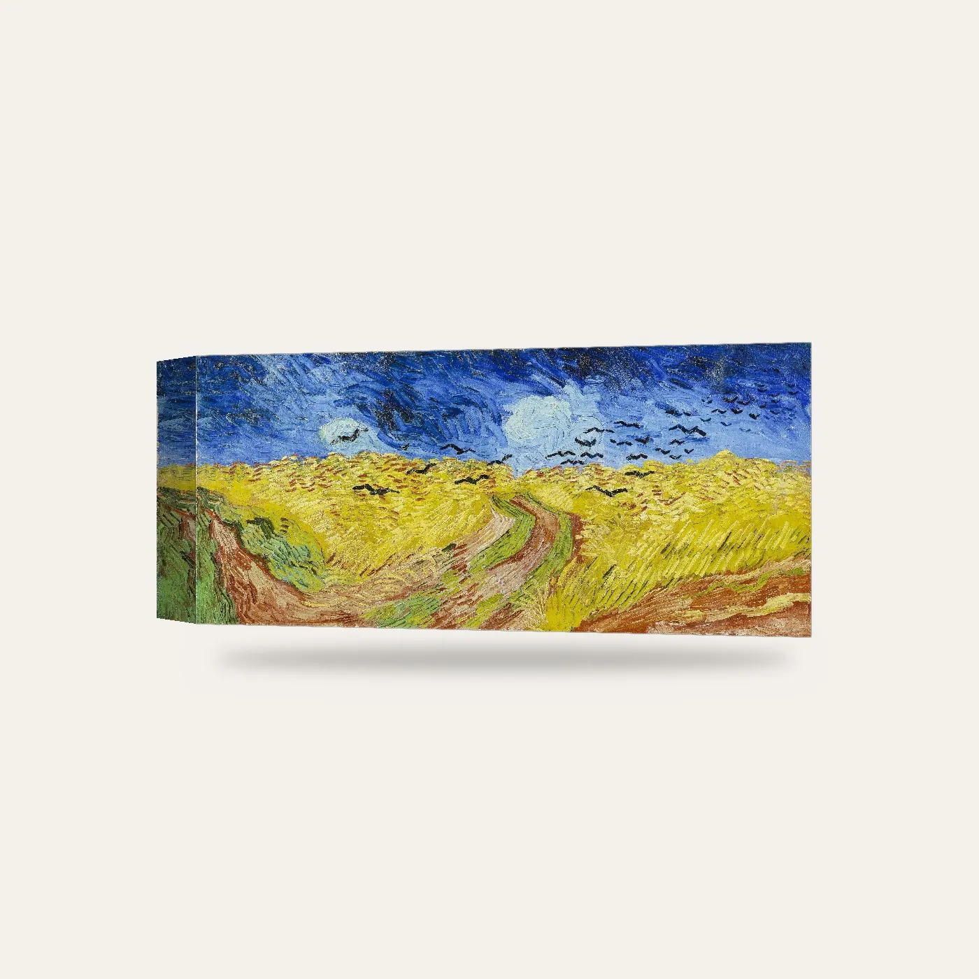 Van Gogh Kargalı Buğday Tarlası Kanvas Tablo — 3 boyutlu görünüm