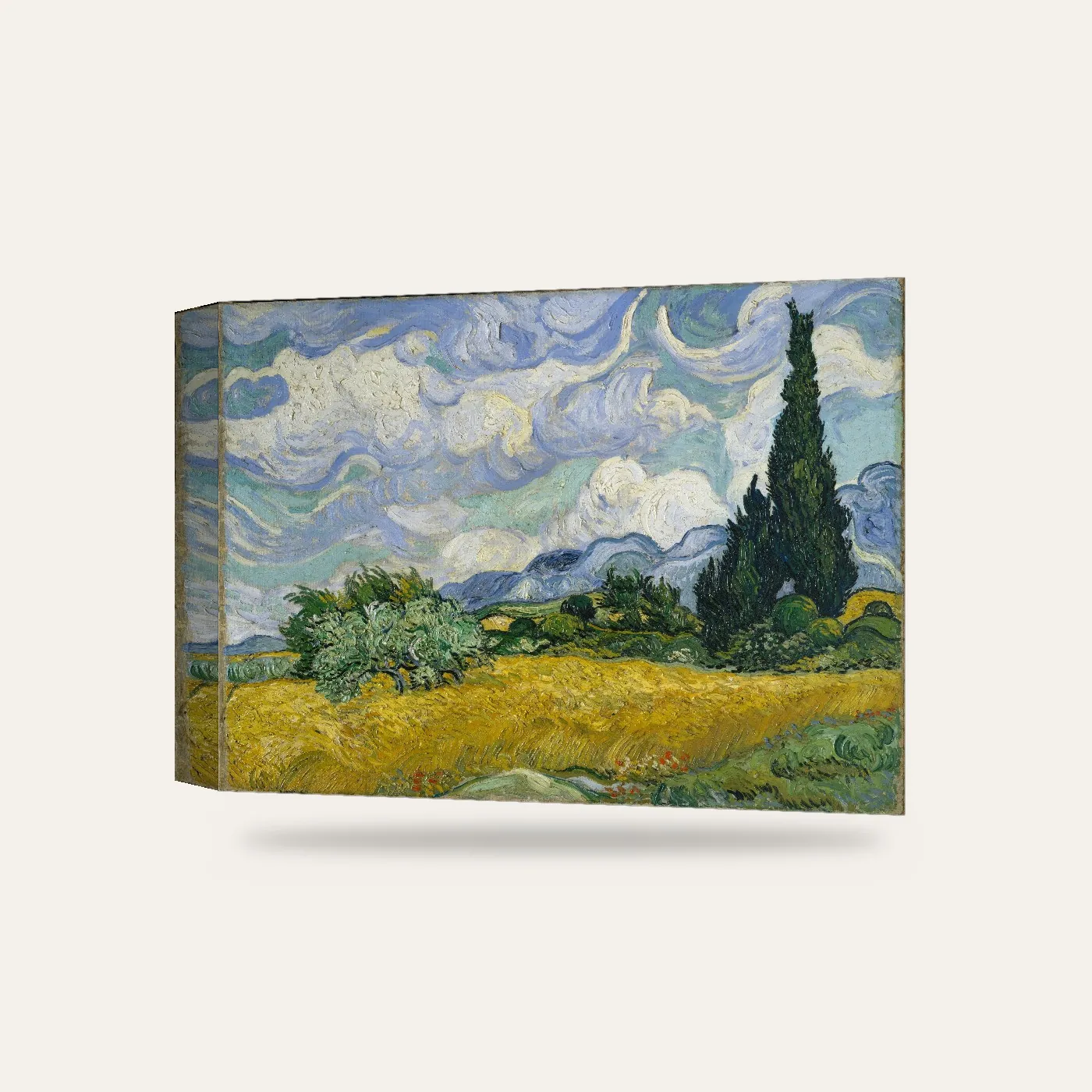 Van Gogh Servilerle Buğday Tarlası Kanvas Tablo — 3 boyutlu görünüm