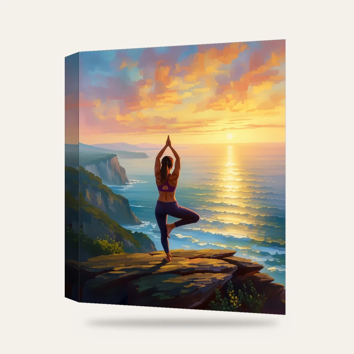 Yoga Kanvas Tablo — 3 boyutlu görünüm