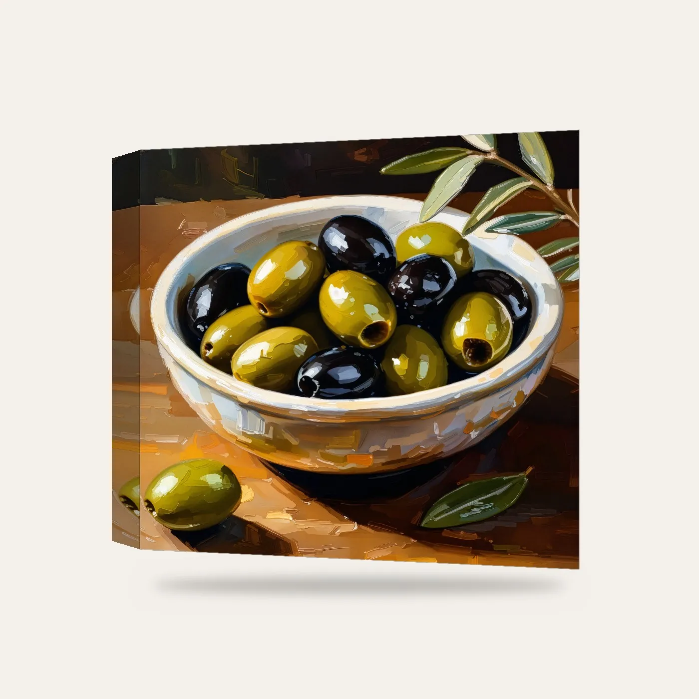 Zeytinler Kanvas Tablo — 3 boyutlu görünüm
